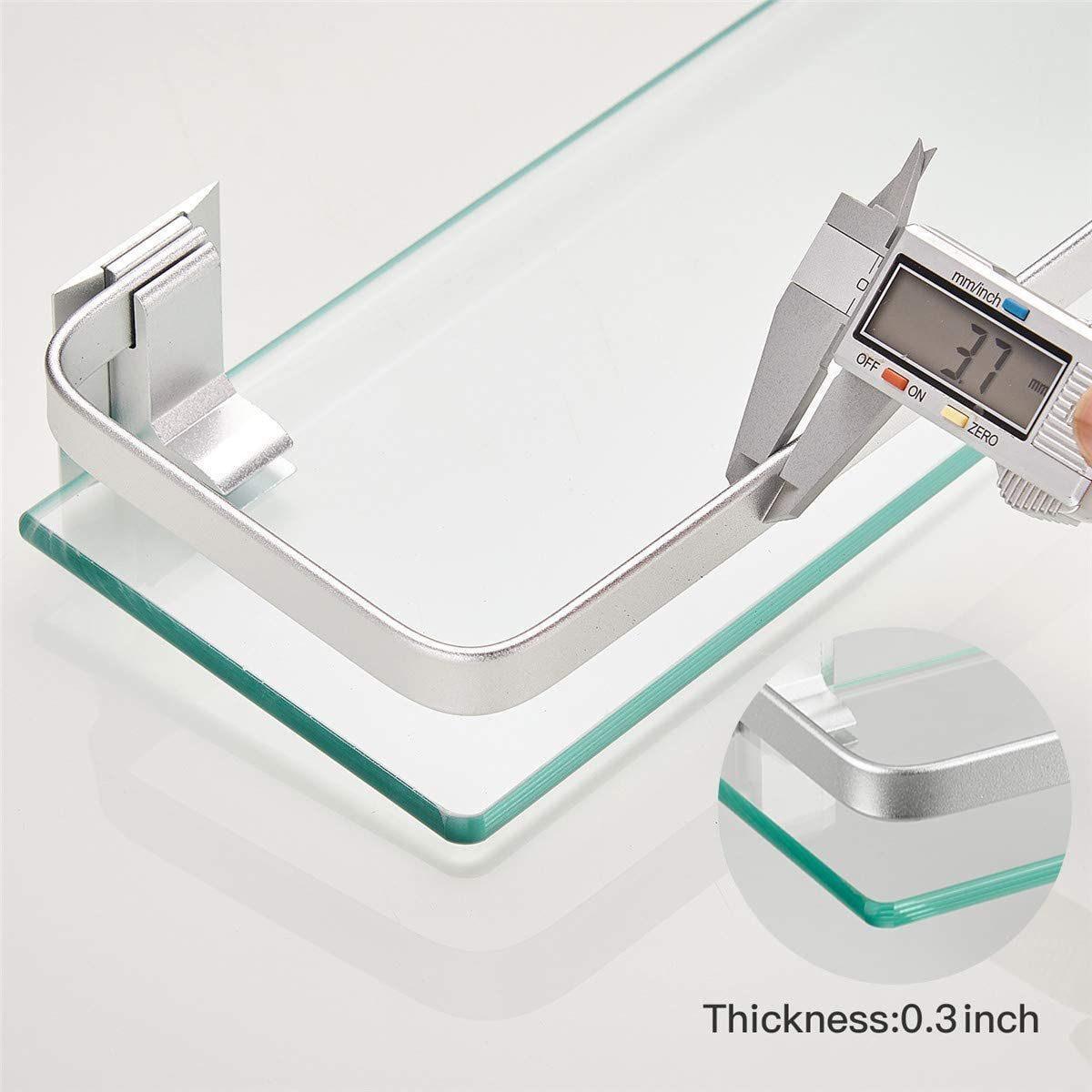 Premium Tempered Glass Floating Shelf