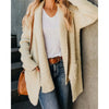 Chic Open Hem Woolen Coat