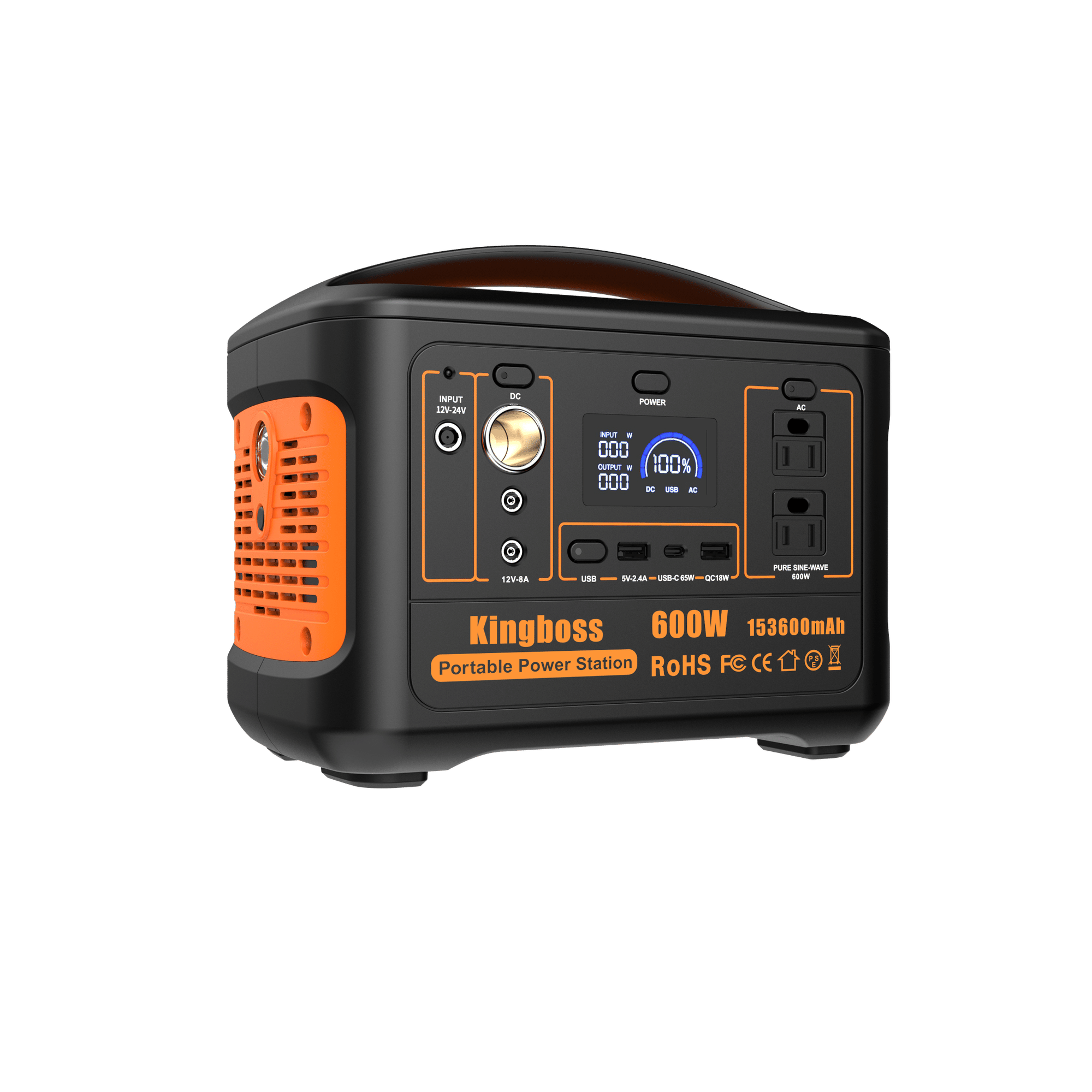 Powerful 600W Portable Solar Generator with Intelligent Protection - 568Wh Lithium Battery for Home, RV, and Outdoor Adventures