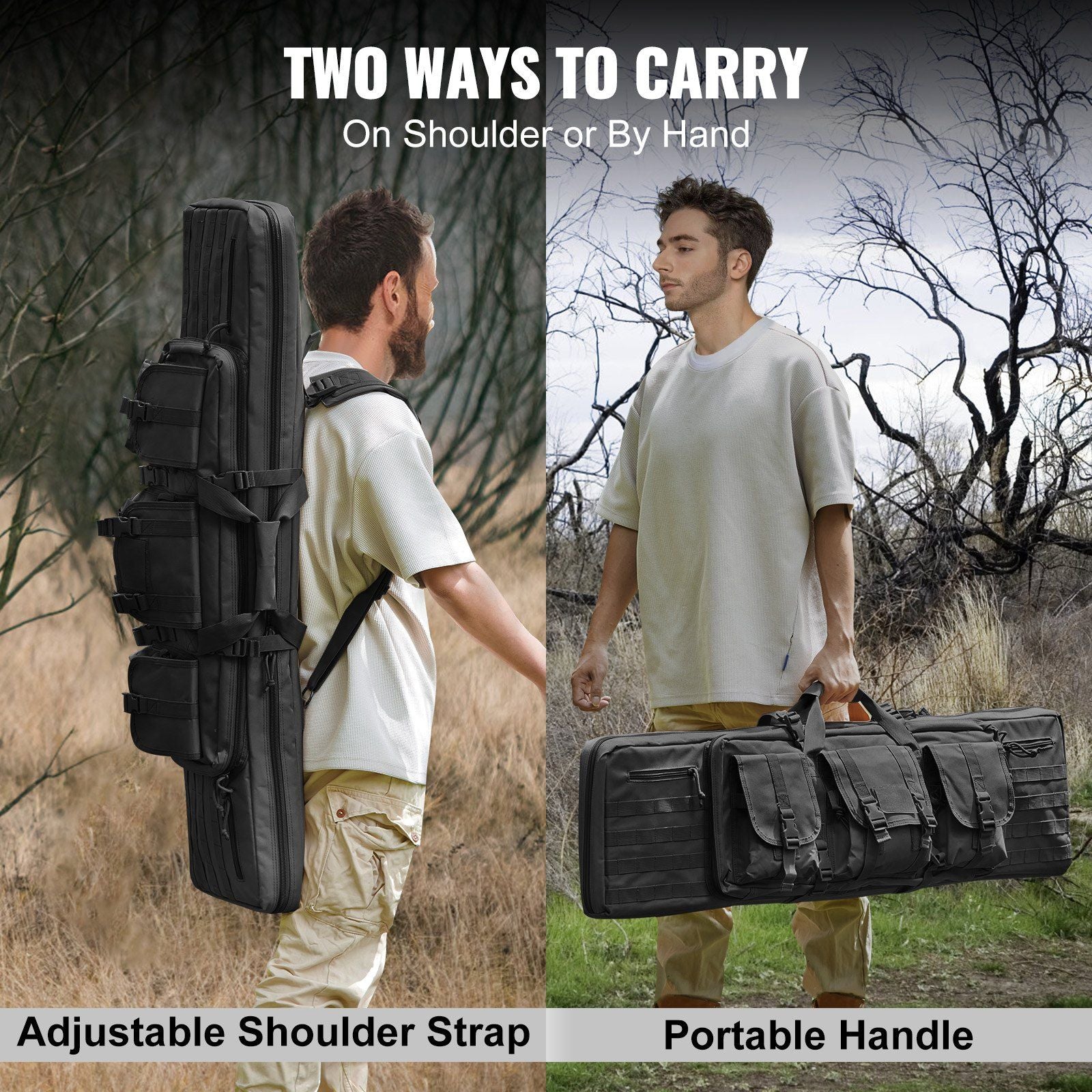 Double Rifle Tactical Carry Bag