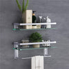 Premium Tempered Glass Floating Shelf for Bathroom