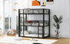 Space-Saving Metal Triple Twin Bunk Bed