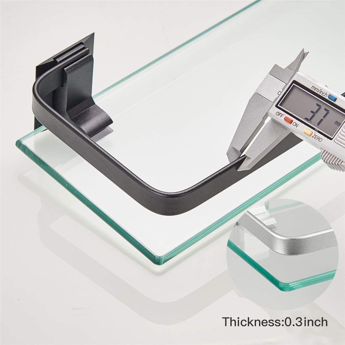 Premium Tempered Glass Floating Shelf for Bathroom