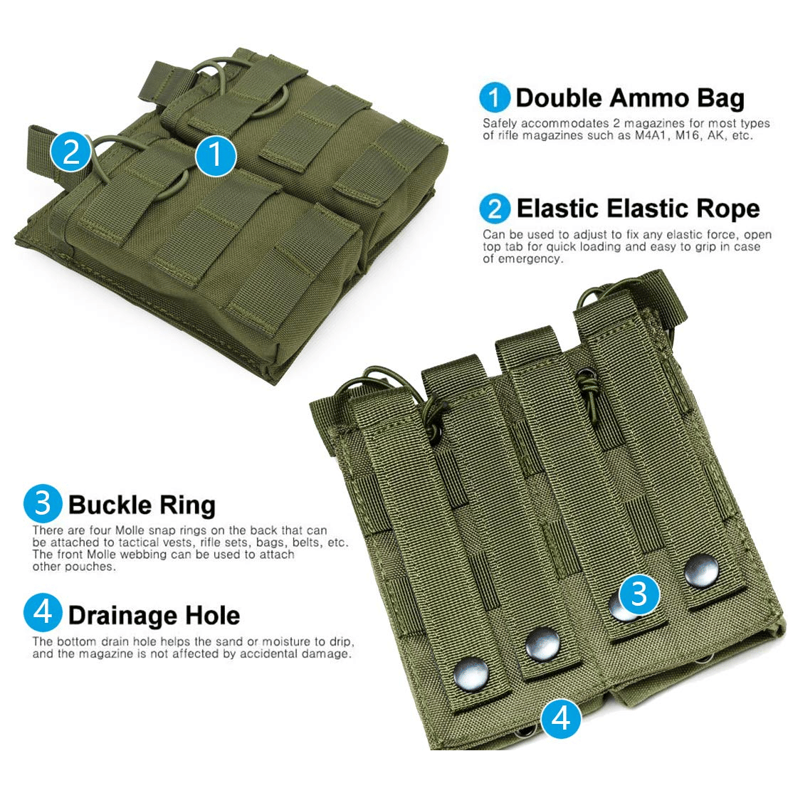 Rachsa MOLLE Triple Magazine Carrier