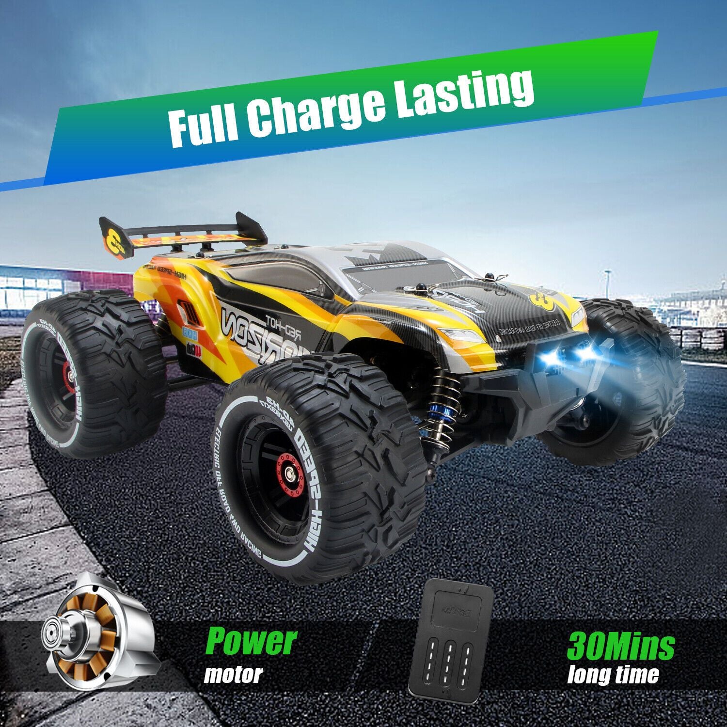 2024 Enhanced 4DRC H3 1:16 Scale High-Speed 4WD All-Terrain Remote Control Monster Truck