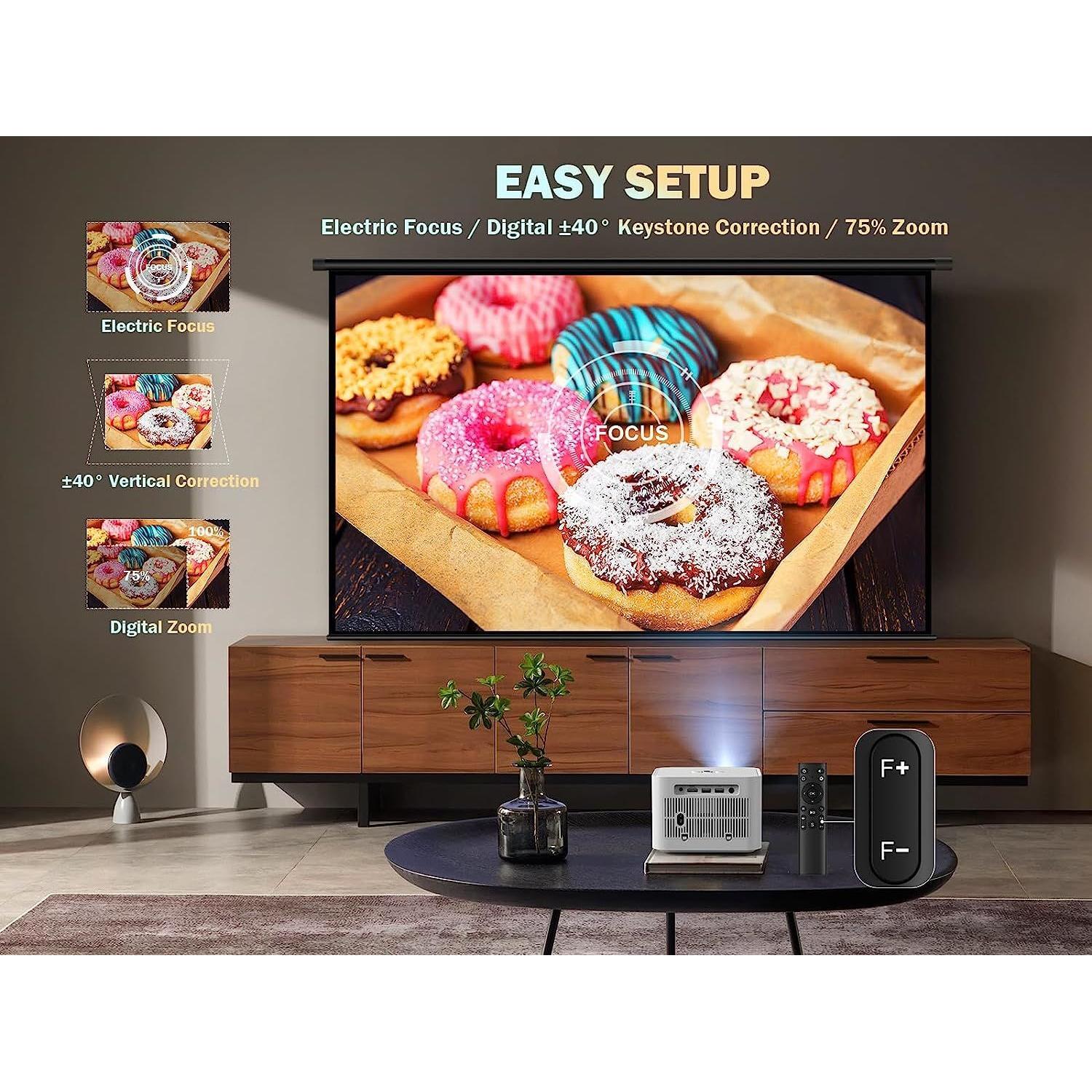 Mini Bluetooth Projector 4K