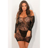 Seductive Lace Dress Black 3X/4X