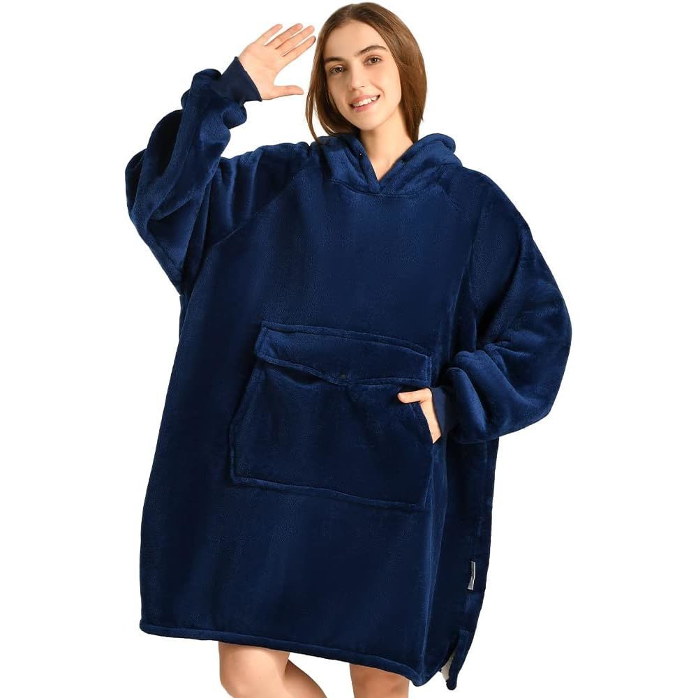 Cozy Oversized Sherpa Hoodie Blanket