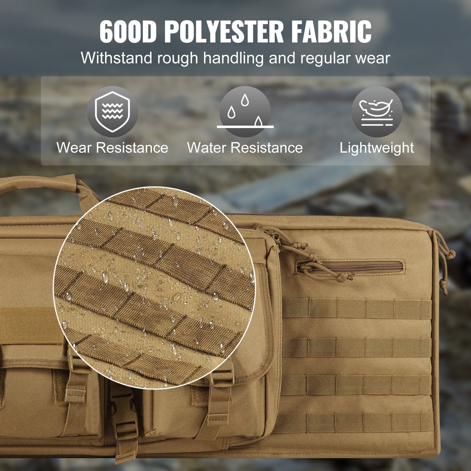 VEVOR Tactical Rifle Case with Molle System