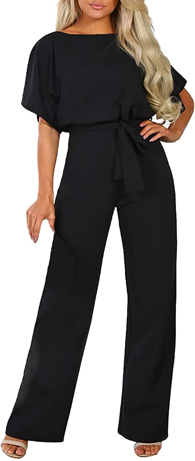 Elegant Wide-Leg Jumpsuit with Belt