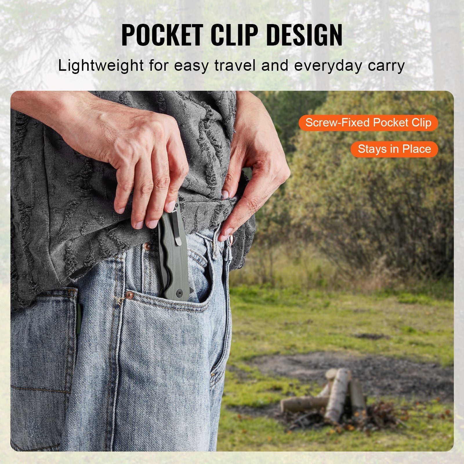 Compact D2 Steel Folding Knife