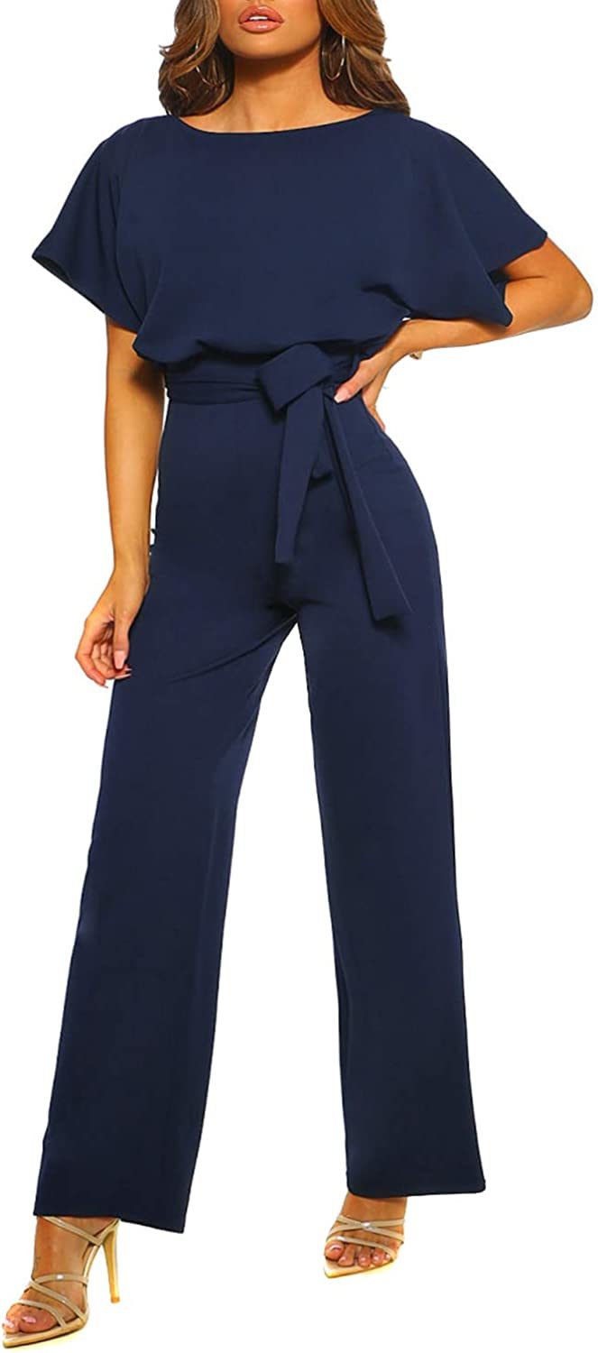 Elegant Wide-Leg Jumpsuit with Belt