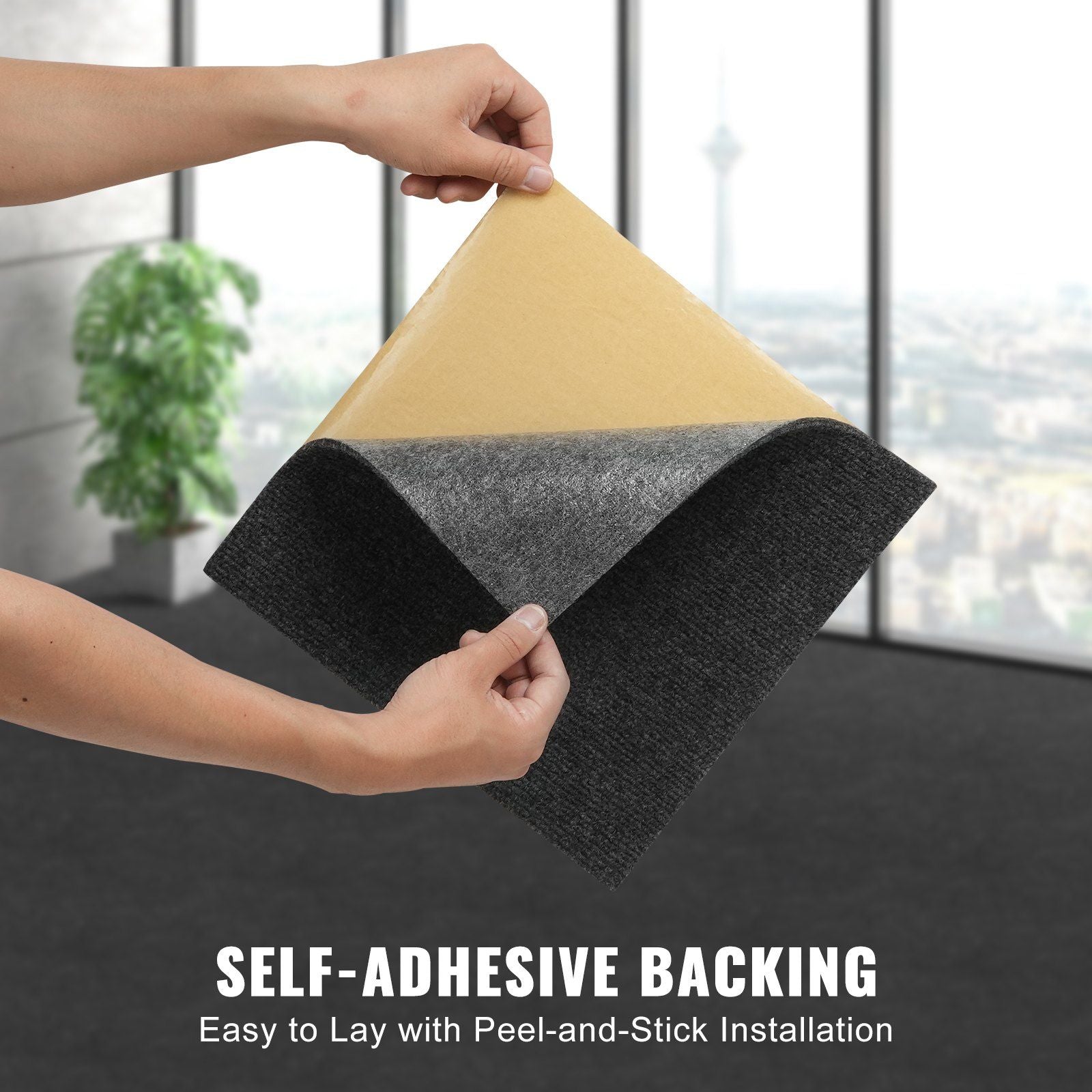 VEVOR Self-Adhesive Luxury Carpet Tiles, 12