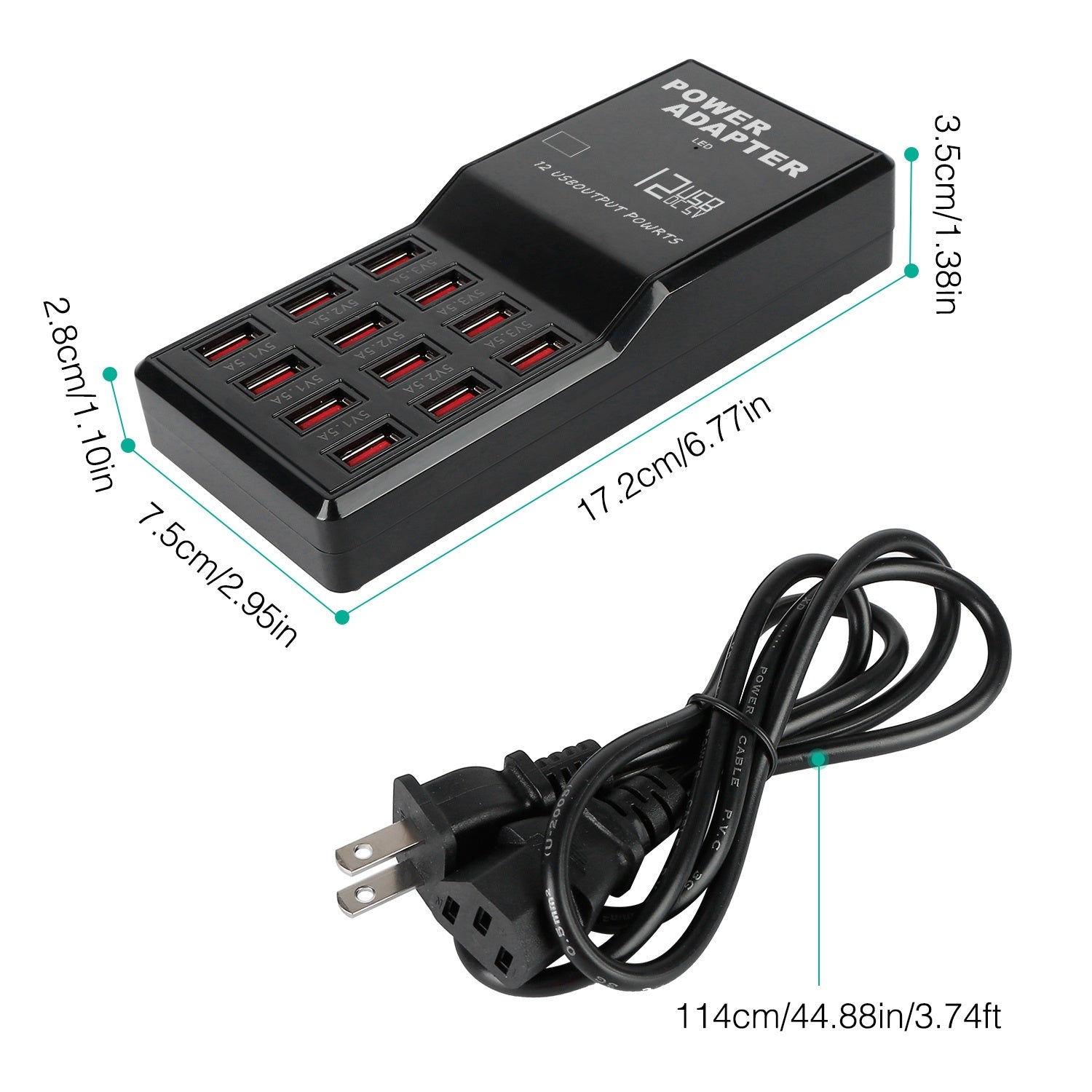 Multi 12 Port USB Charging Station