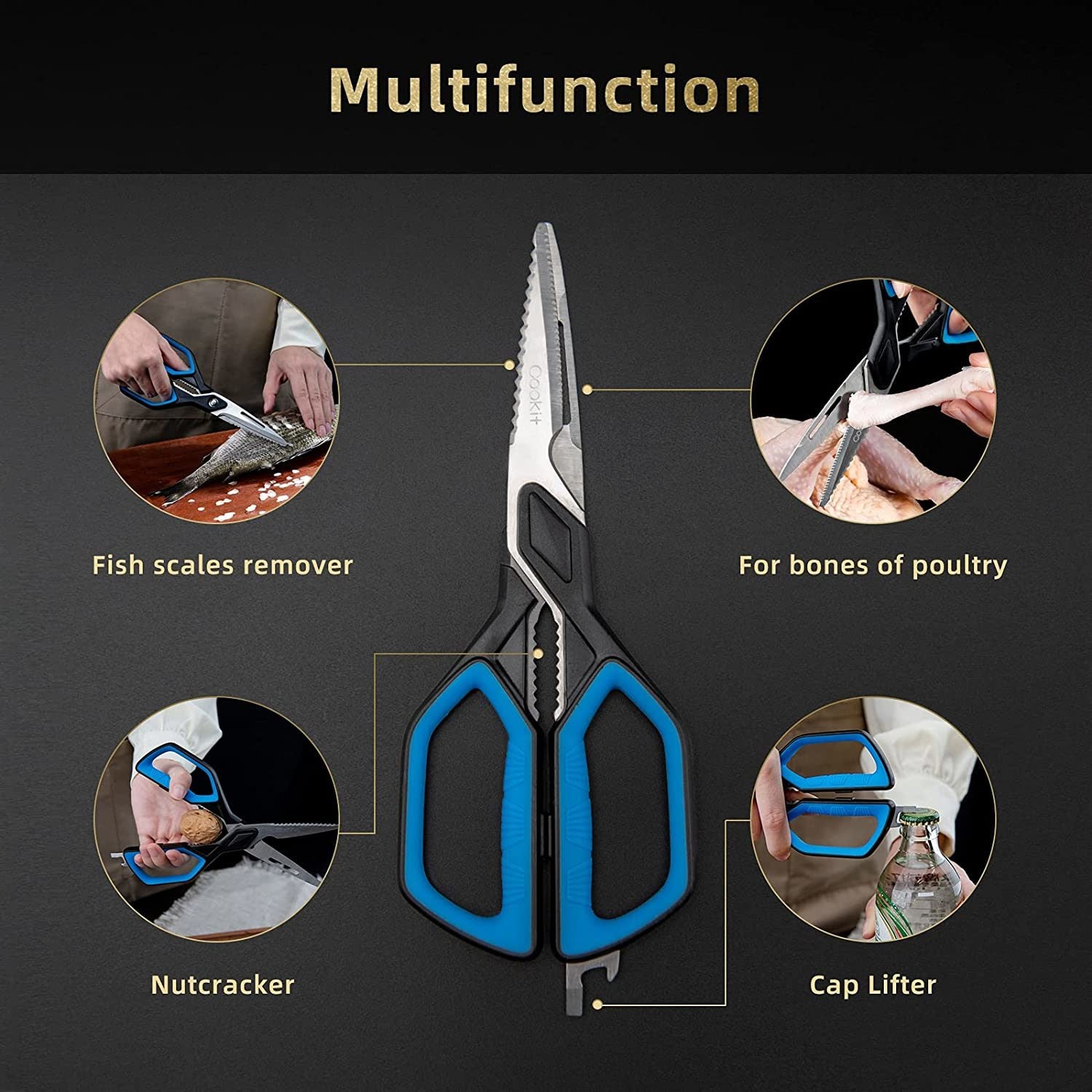 Versatile Culinary Shears for Kitchen Mastery