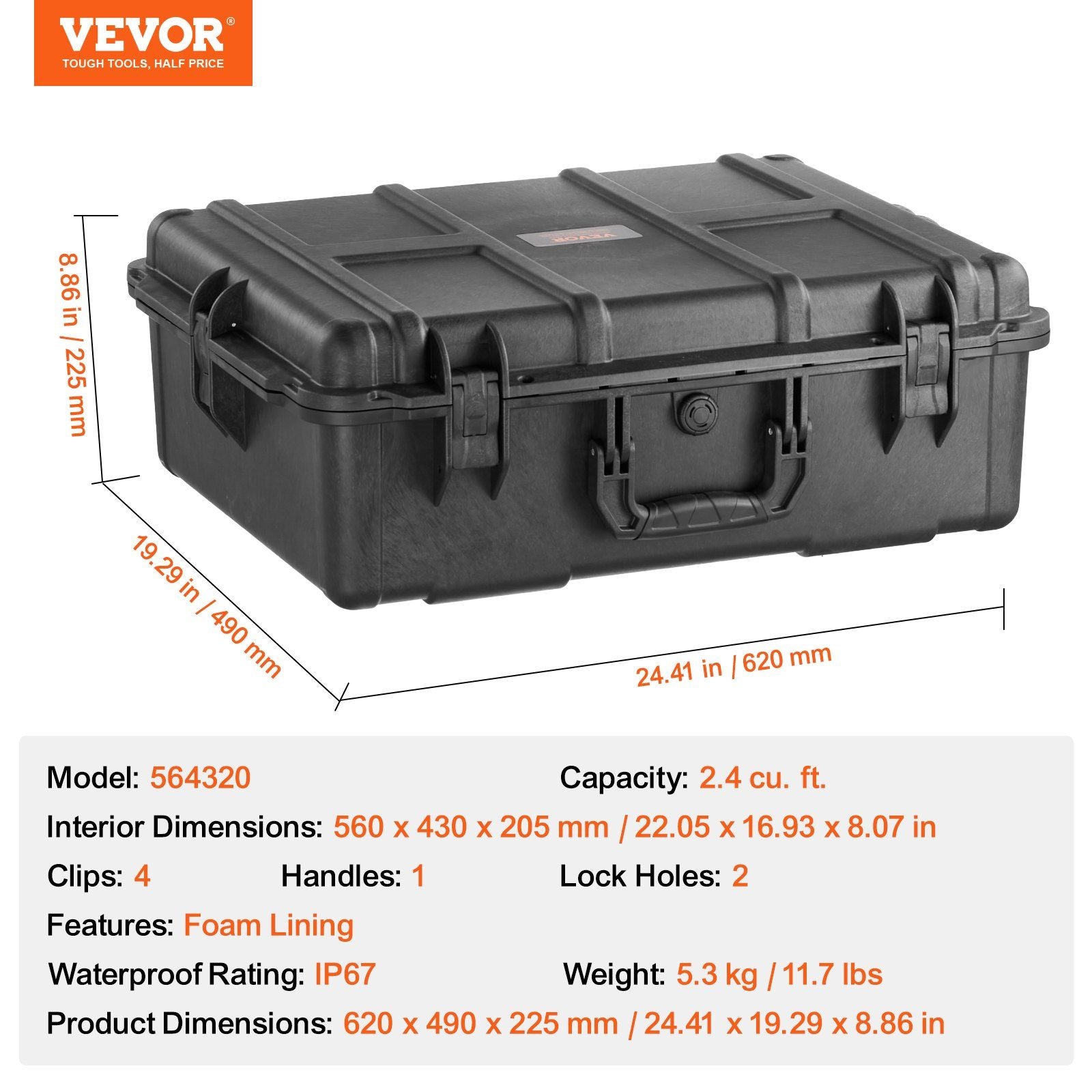 Rugged Waterproof Equipment Protection Case
