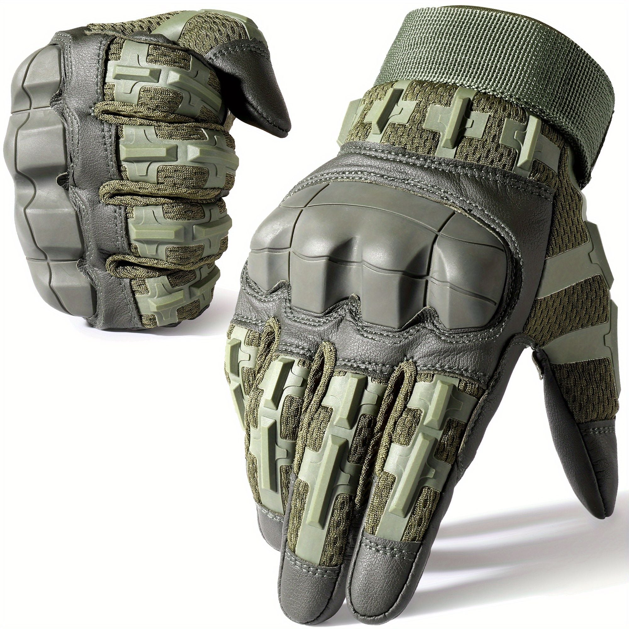 Men's Tactical Touch Screen Gloves - Full Finger Protection, Non-Slip Design for Shooting