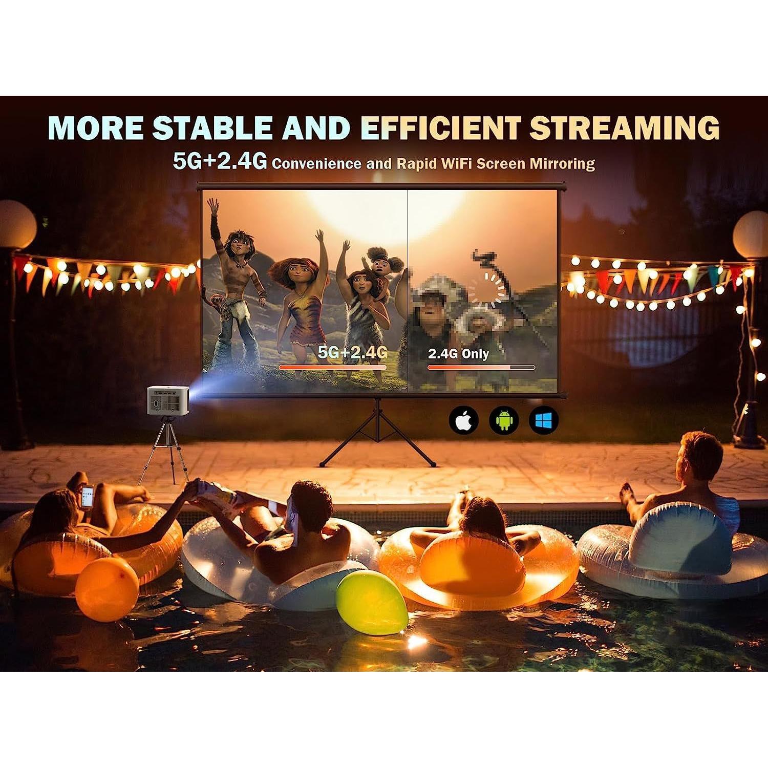 Mini Bluetooth Projector 4K