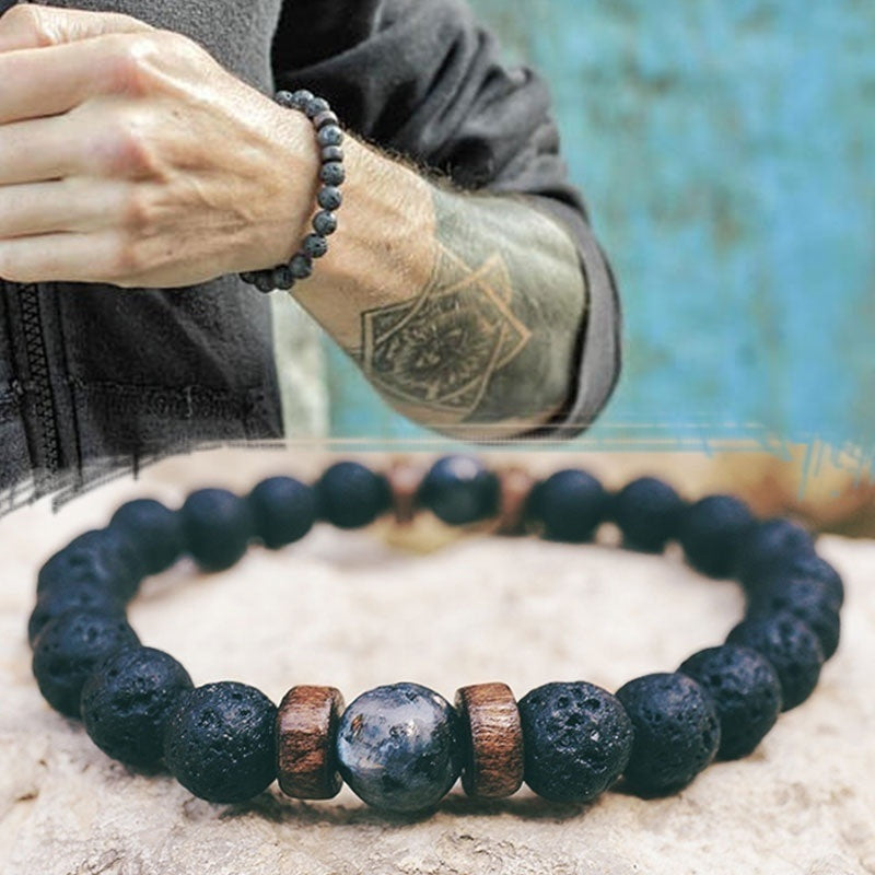 Black Volcanic Stone Bracelet