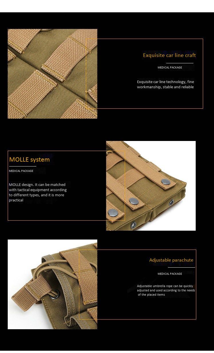 Triple Open Top MOLLE Magazine Pouch for Tactical Gear