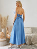 Bohemian Breeze Halter Maxi Dress - Effortless Summer Elegance for Women