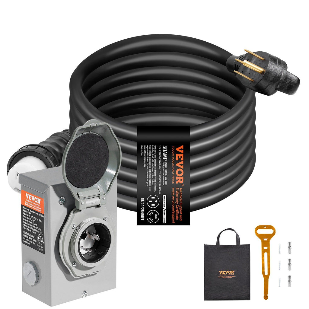 50A Heavy-Duty Generator Cord Kit