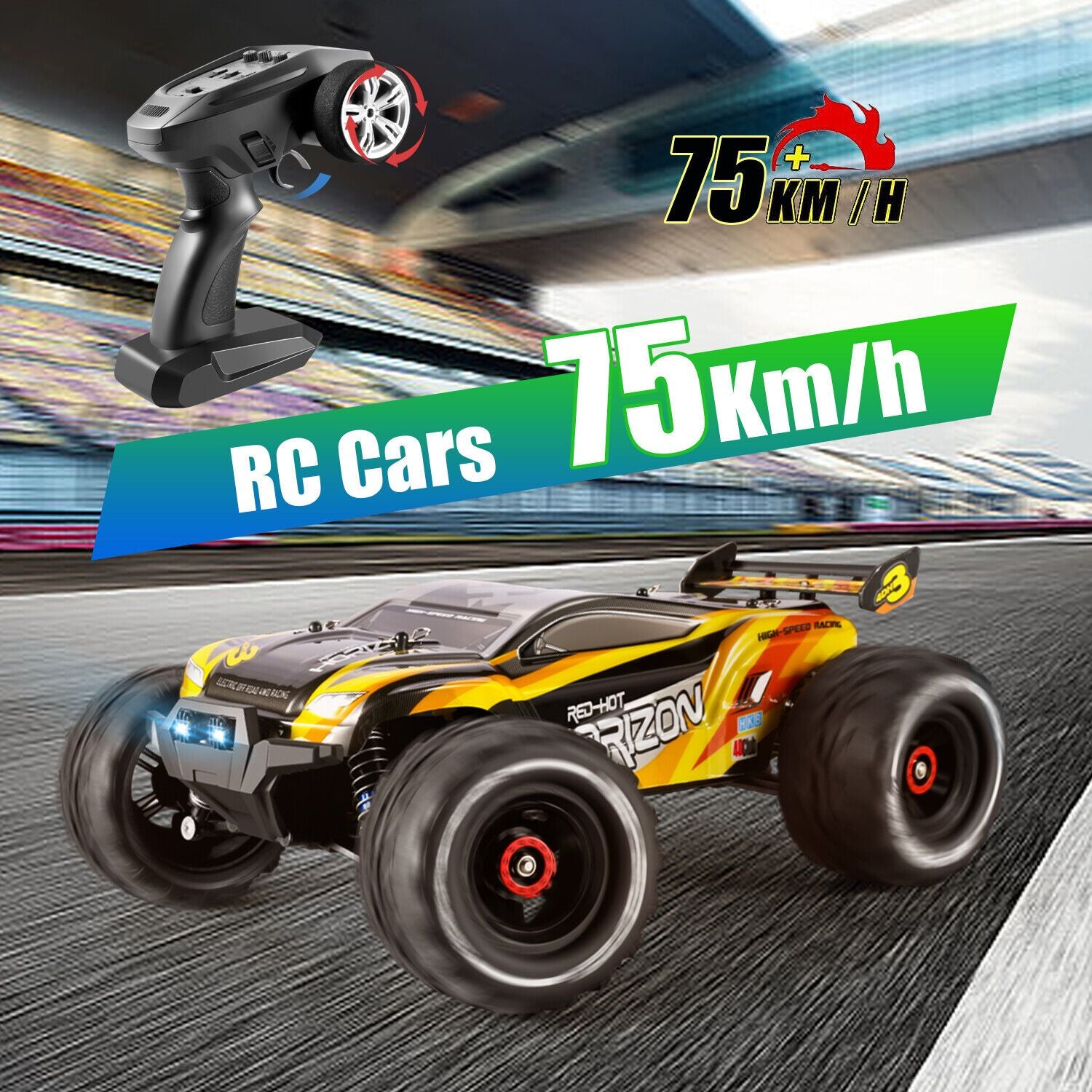 2024 Enhanced 4DRC H3 1:16 Scale High-Speed 4WD All-Terrain Remote Control Monster Truck