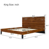 Elegant Mid-Century Pinewood King Bed