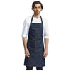 Unisex Jeans Stitch Denim Bib Apron - BLACK DENIM - OS