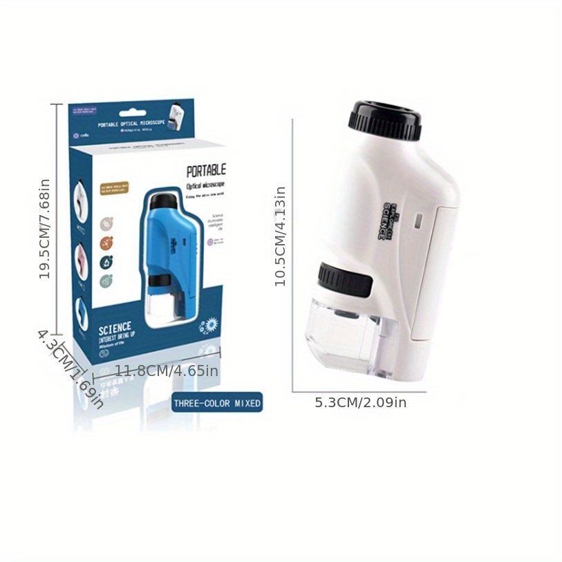 Mini LED Pocket Microscope for Kids