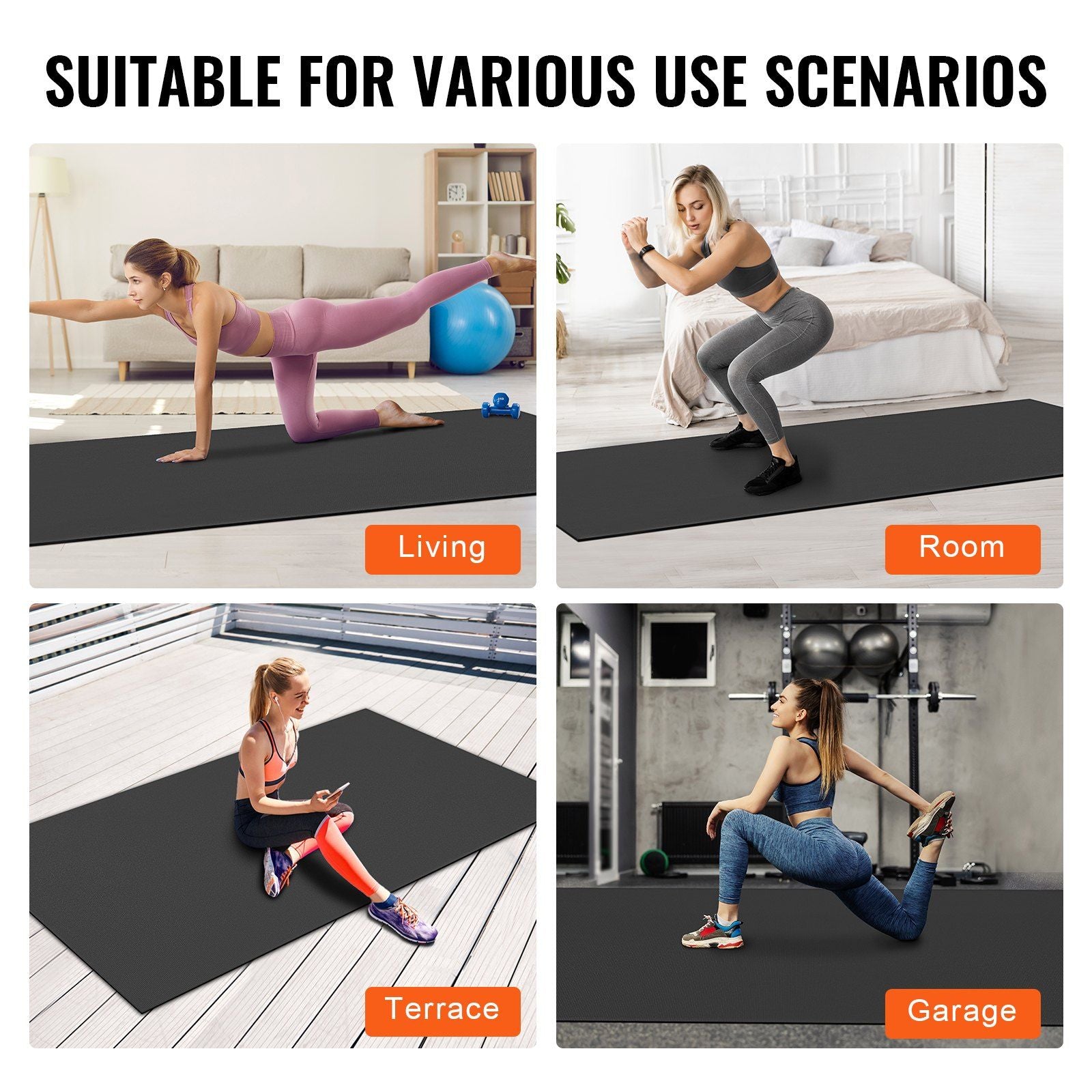 Large Anti-Slip Exercise Mat