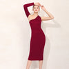 Chic Asymmetrical One-Shoulder Bodycon Dress