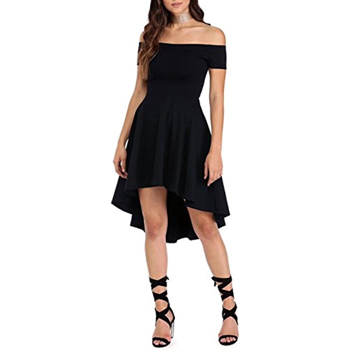 Elegant Off-Shoulder Flared Dress