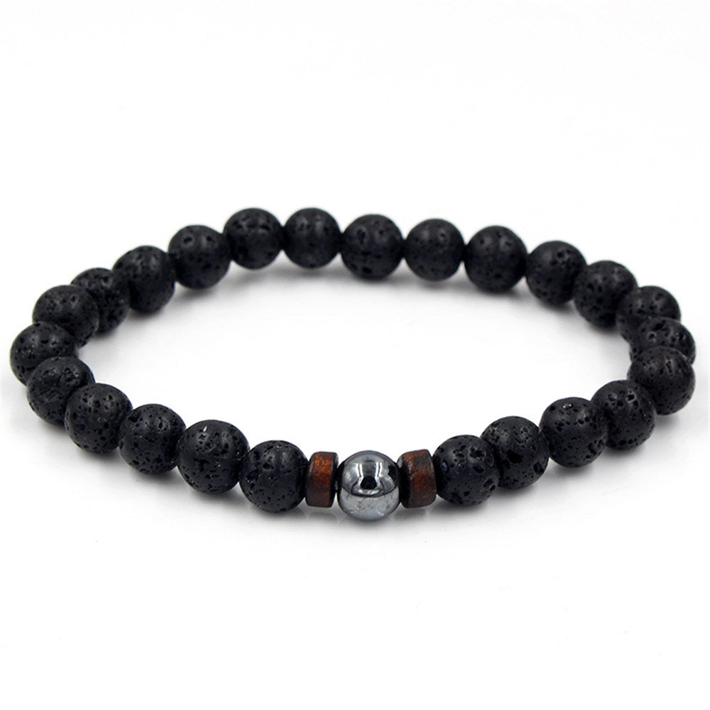 Black Volcanic Stone Bracelet