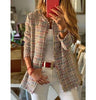 Plaid Woolen Sweater Coat for Stylish Winter Wear