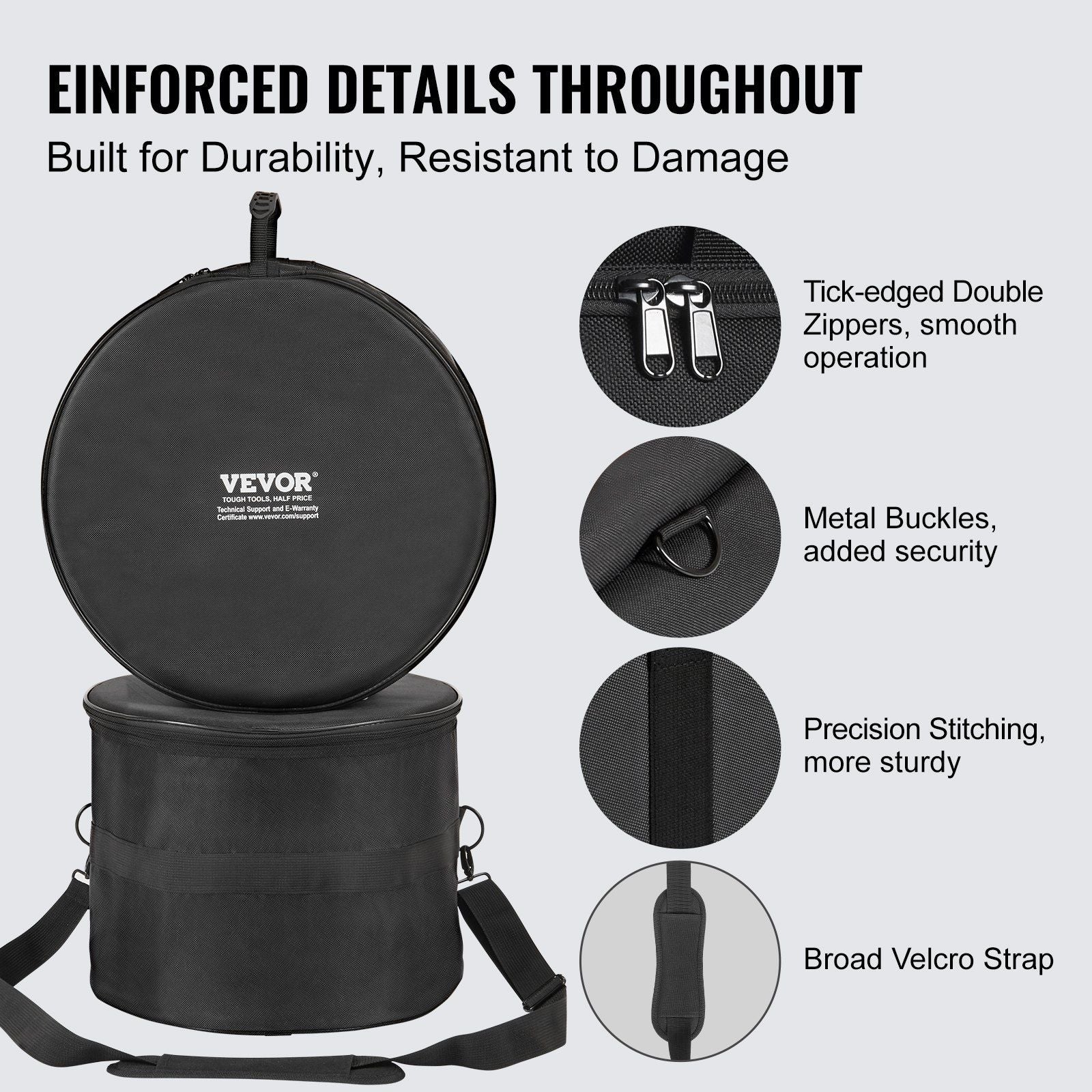 Durable 5-Piece Drum Protection Set
