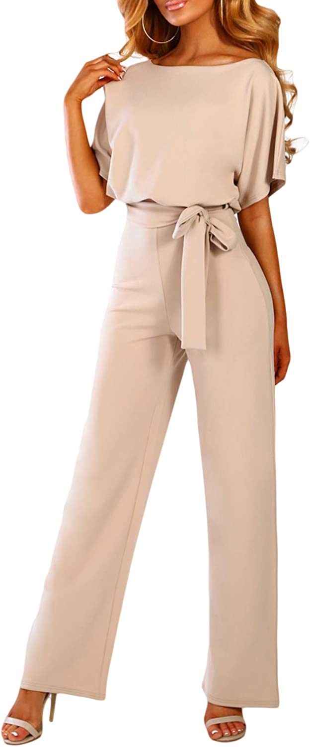 Elegant Wide-Leg Jumpsuit with Belt