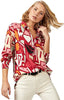 Chic Long Sleeve Viscose Button-Up Blouse