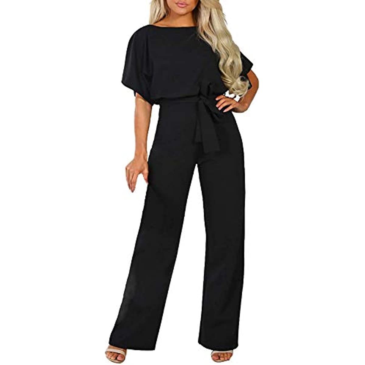 Elegant Wide-Leg Jumpsuit with Belt