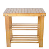 Chic 2-Tier Bamboo Shoe Storage Seat