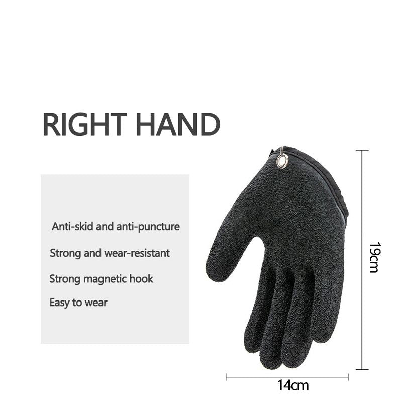 Professional Anti-Slip Fishing Gloves for Puncture Protection - Left/Right Hand Latex Hunting Gear