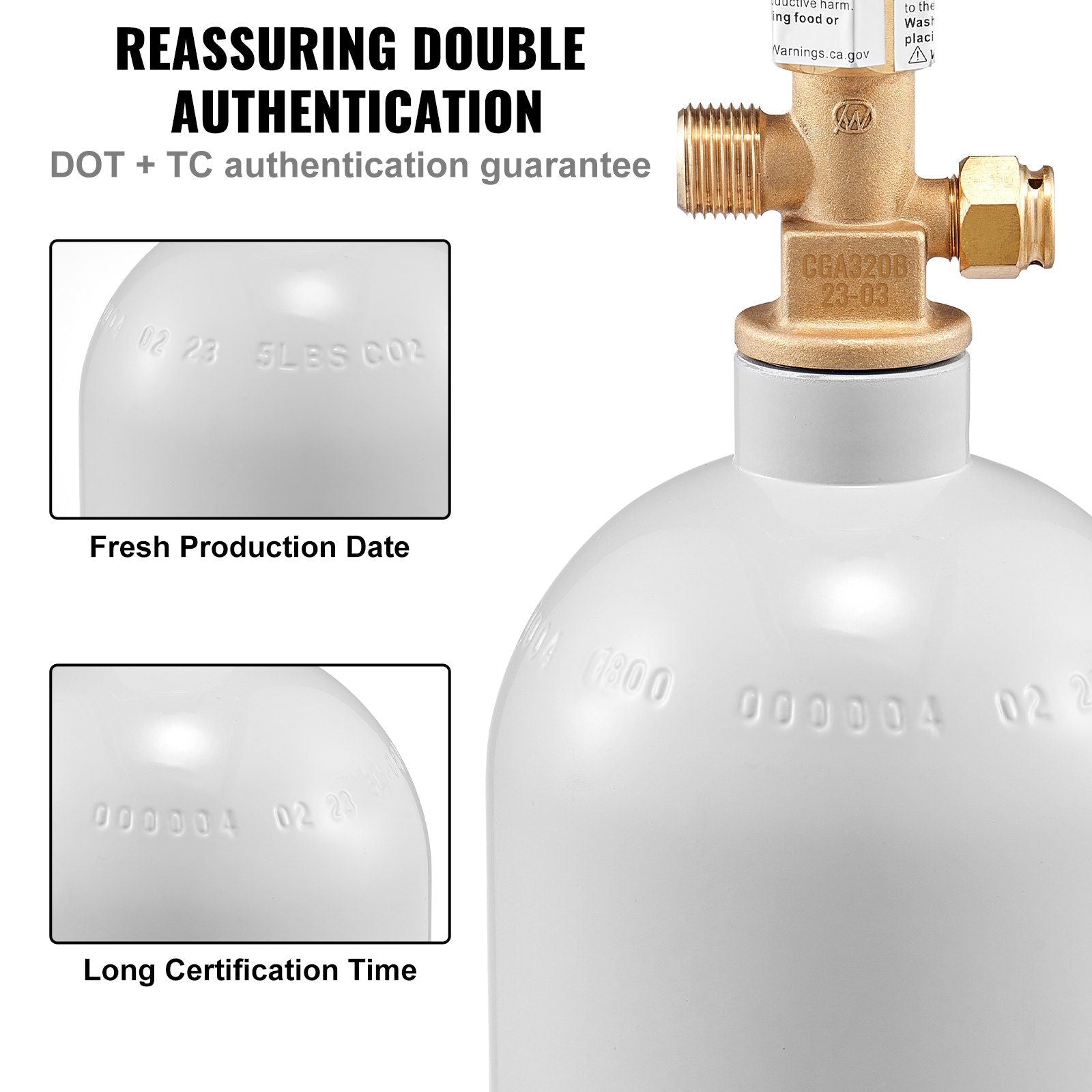 Lightweight 5Lb Aluminum CO2 Tank