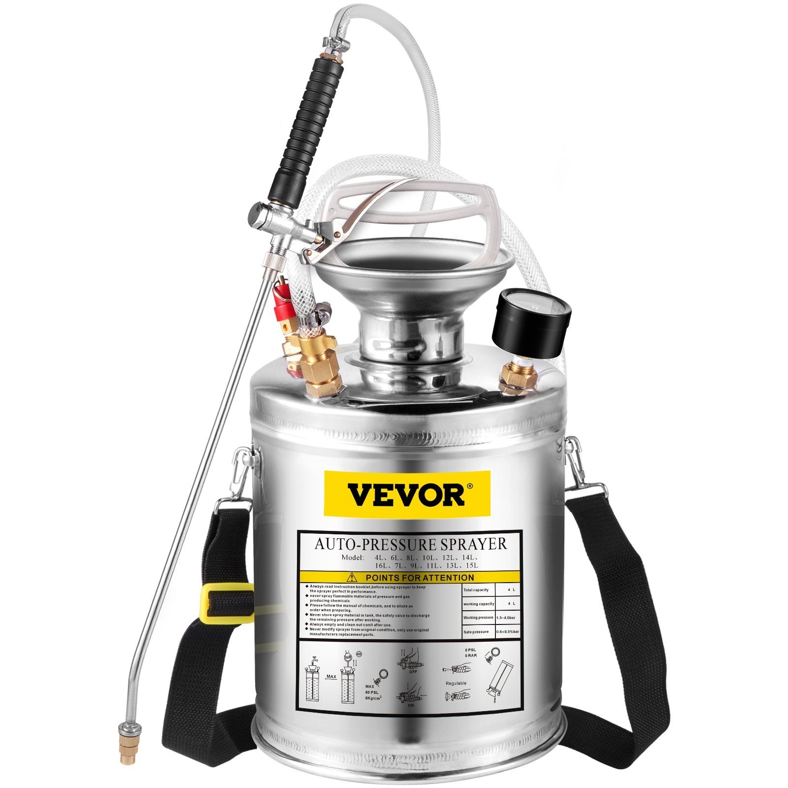Versatile 1 Gallon Stainless Steel Sprayer