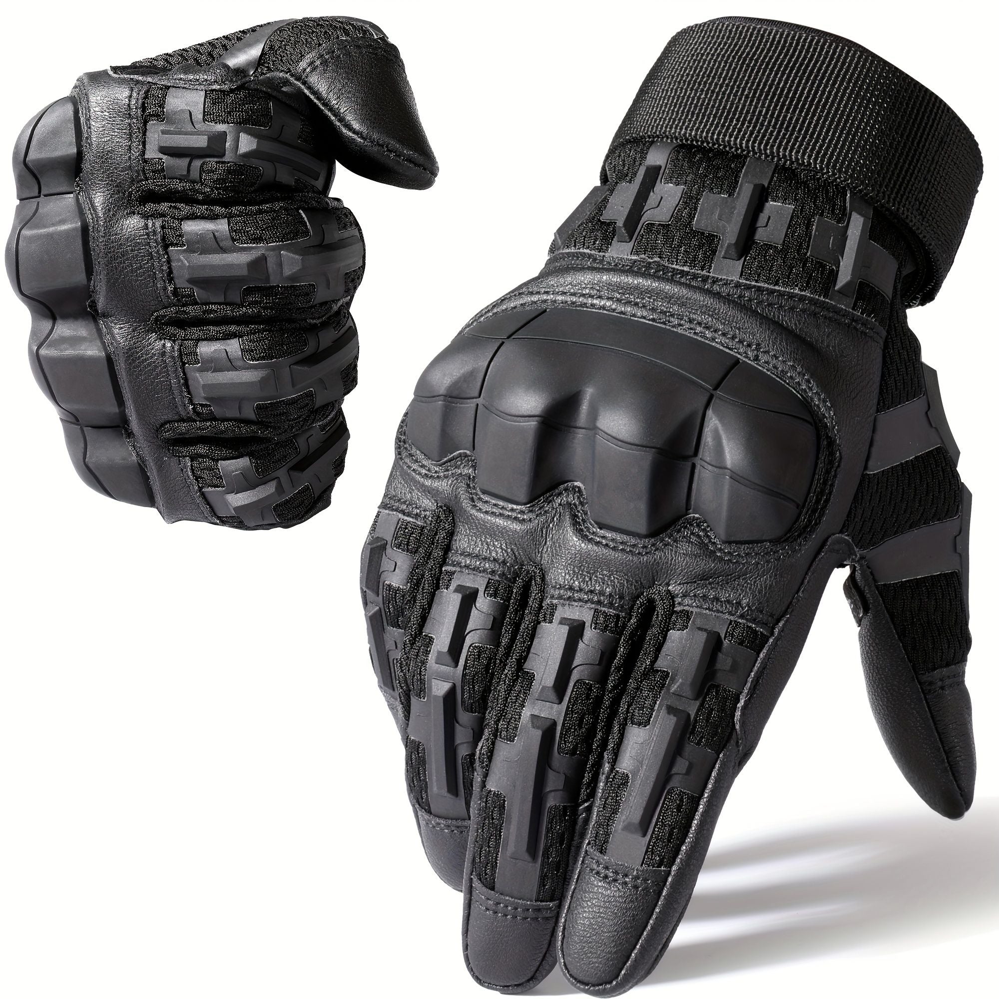 Men's Tactical Touch Screen Gloves - Full Finger Protection, Non-Slip Design for Shooting