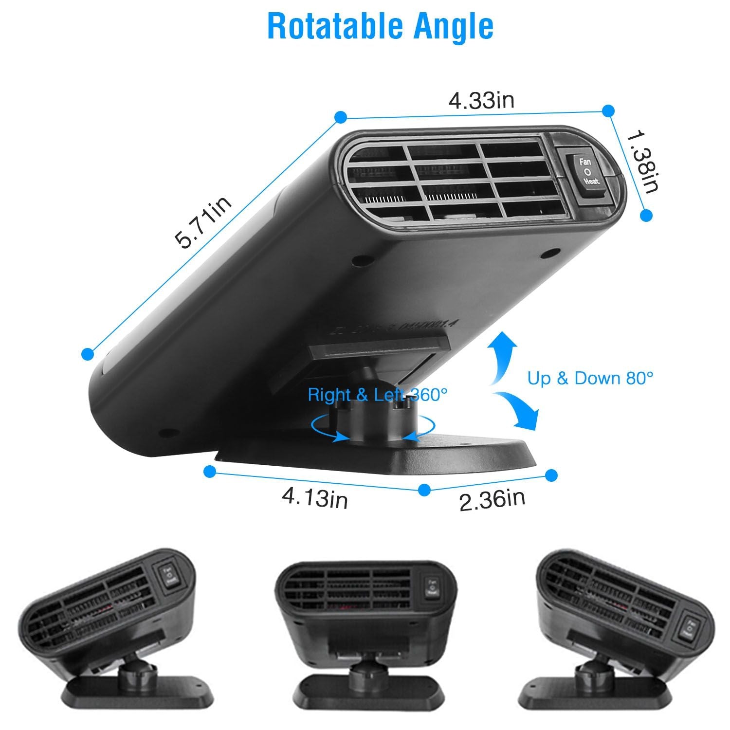 Ultimate 12V Car Heater & Air Purifier: 2-in-1 Fast Heating and Defrosting Solution