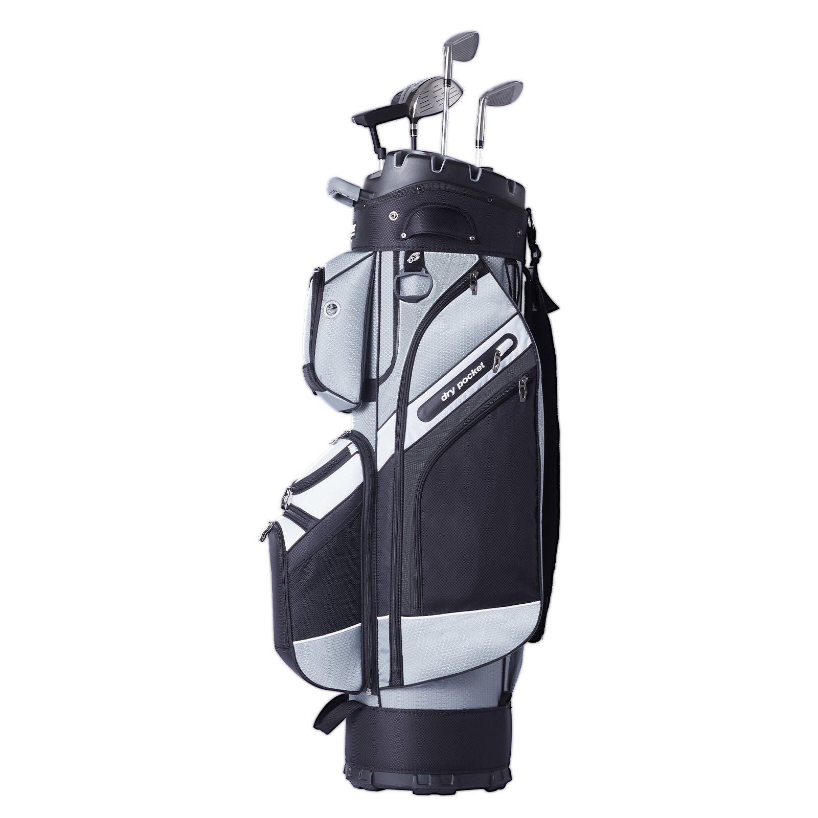 Golf Cart Bag - Black & Grey & White