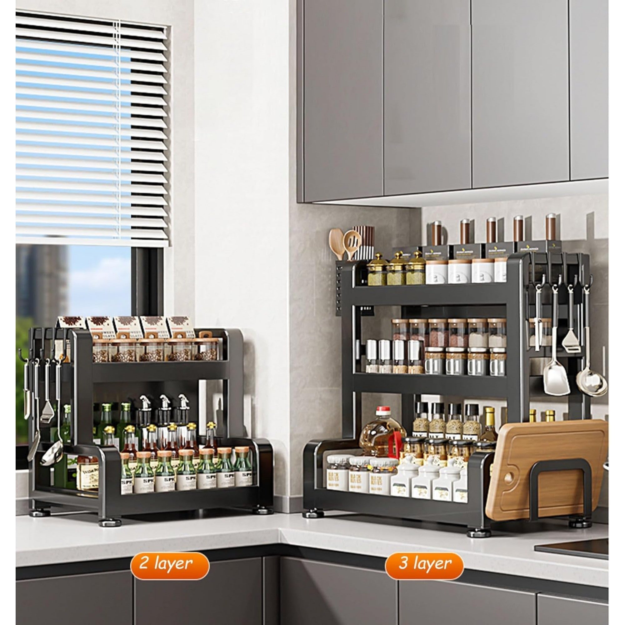 Elegant Multi-Layer Kitchen Organizer