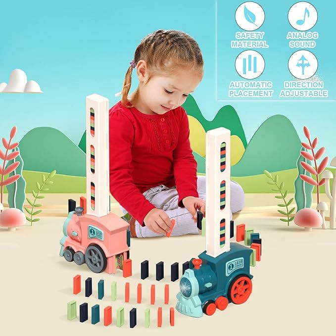 Domino Express Train Adventure - 180 Piece Automatic Dominoes Playset