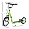 Versatile Green Kick Scooter for Kids 5+ with Inflatable Wheels and Adjustable Height