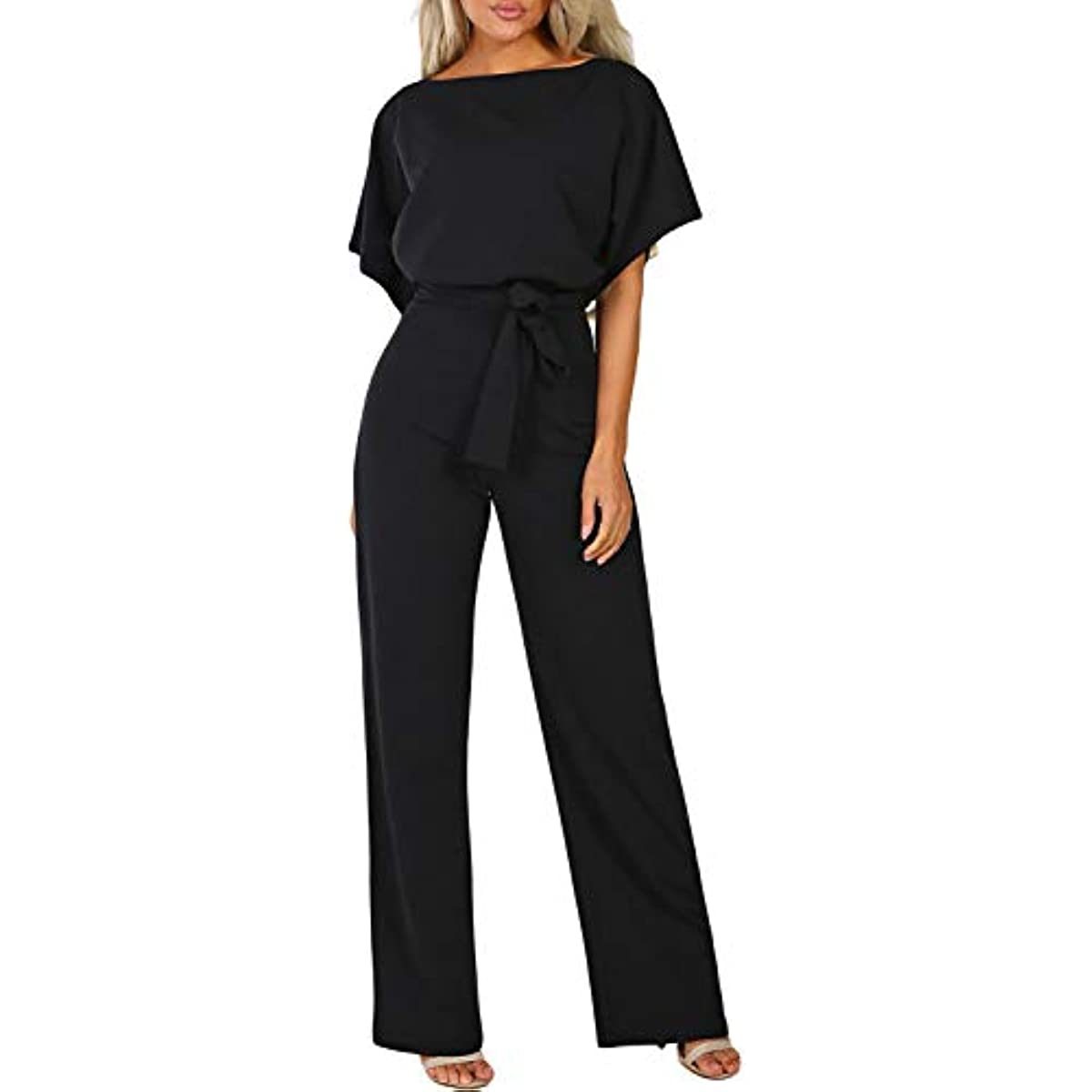 Elegant Wide-Leg Jumpsuit with Belt